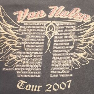 VINTAGE 2007🎸Van Halen NORTH AMERICAN Tour Tee🎵With DAVID LEE ROTH Sz M/L
